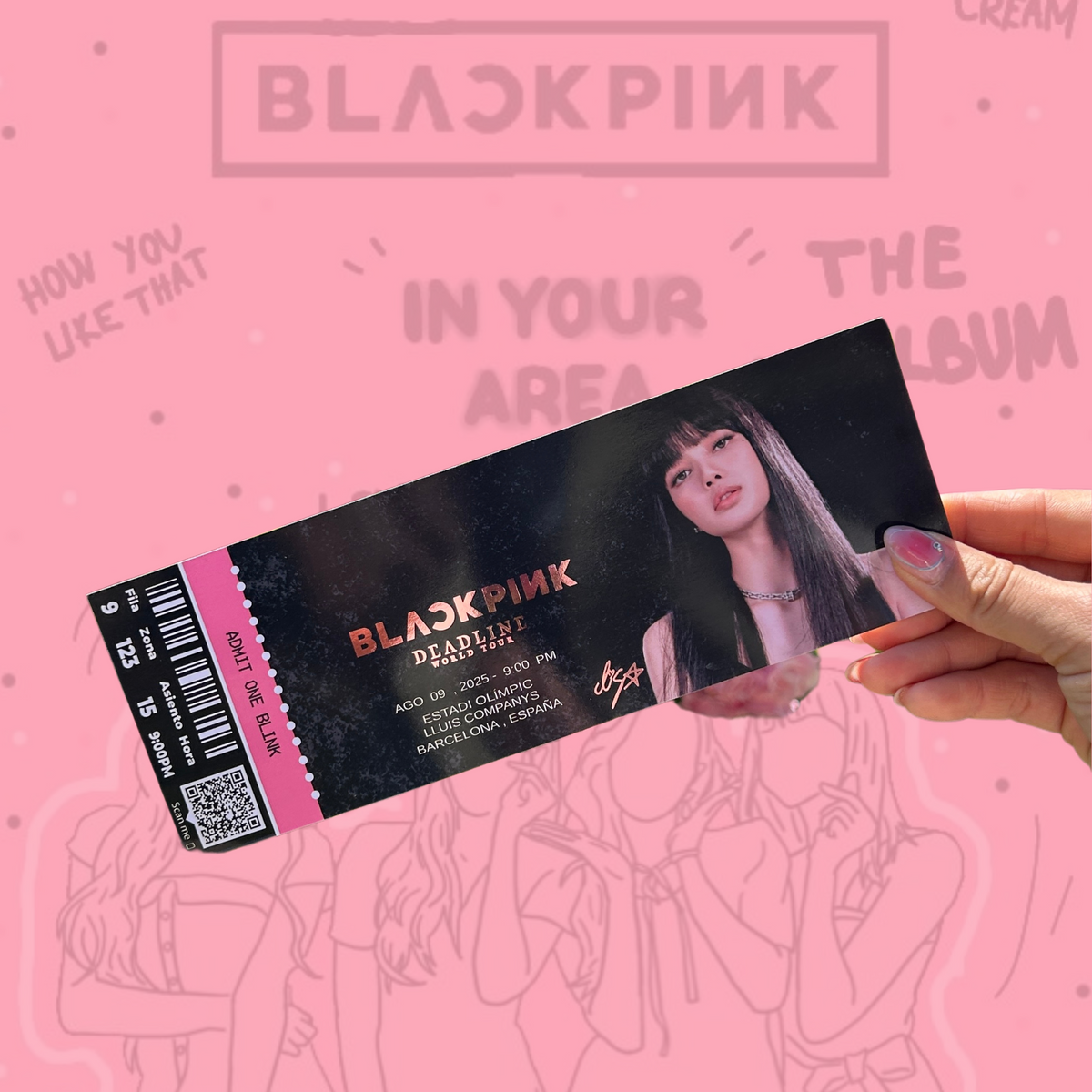 Entradas hechas por fans de Black Pink  para la gira mundial Deadline