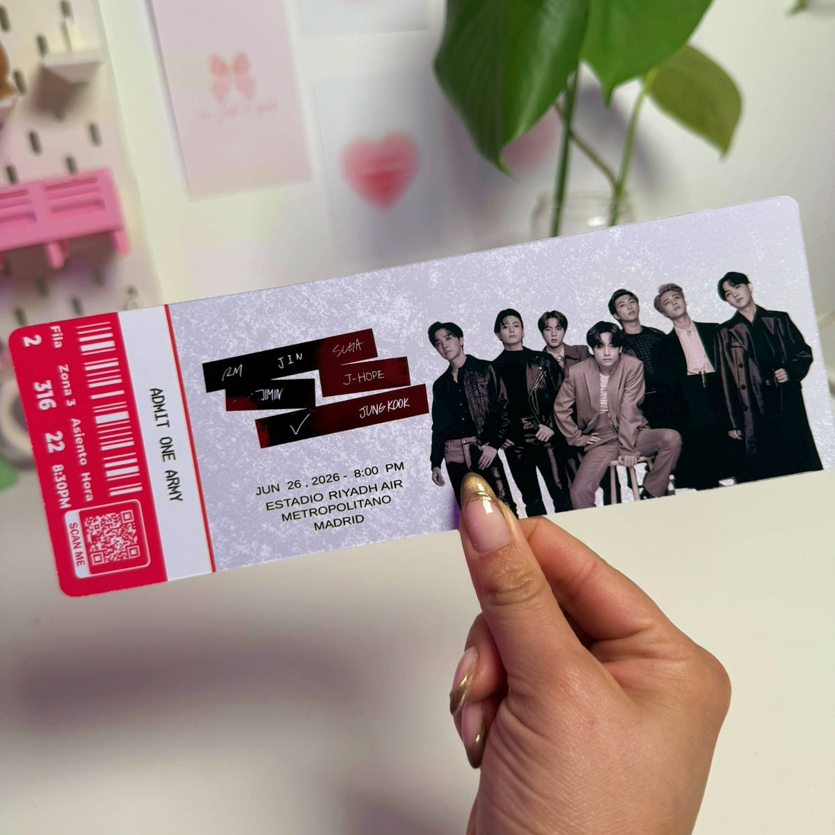 Entrada conmemorativa de concierto – Edición Fan
